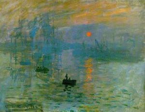 Claude Monet: Impressione, sole nascente, 1872, Musée Marmottan, Parigi.